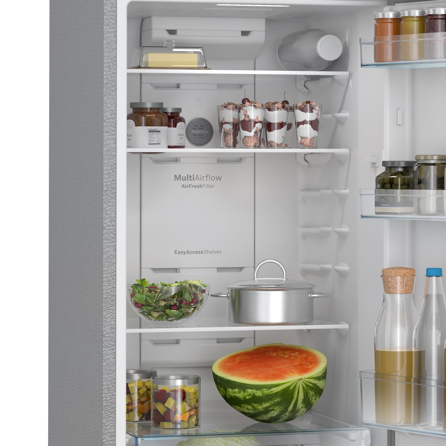 Bosch CTC39S22VI 368L 2 Star Inverter Frost free Double Door Refrigerator ( 6-in-1 Convertible, 18 Hours Cooling Retention, Digital Display, Super Freeze, 80min Convert,Fine Steel) Mahajan Electronics Online