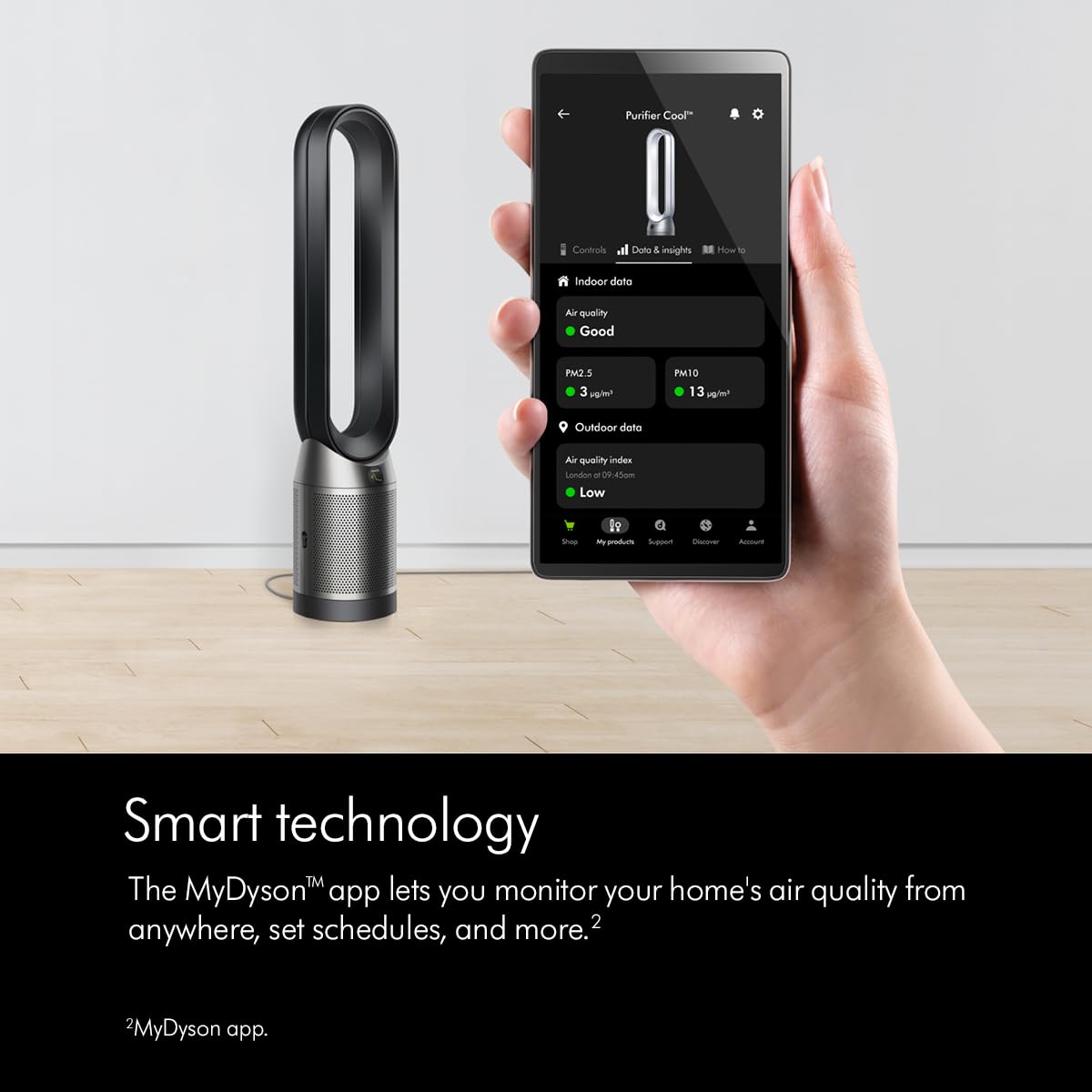 Dyson Air Purifier Cool PC1 | Removes 99.95% of allergens & pollutants as small as PM 0.1 Auto, Sleep and Night modes | Control via remote, App, compatible voice assistants | 2 Year Warranty Mahajan Electronics Online