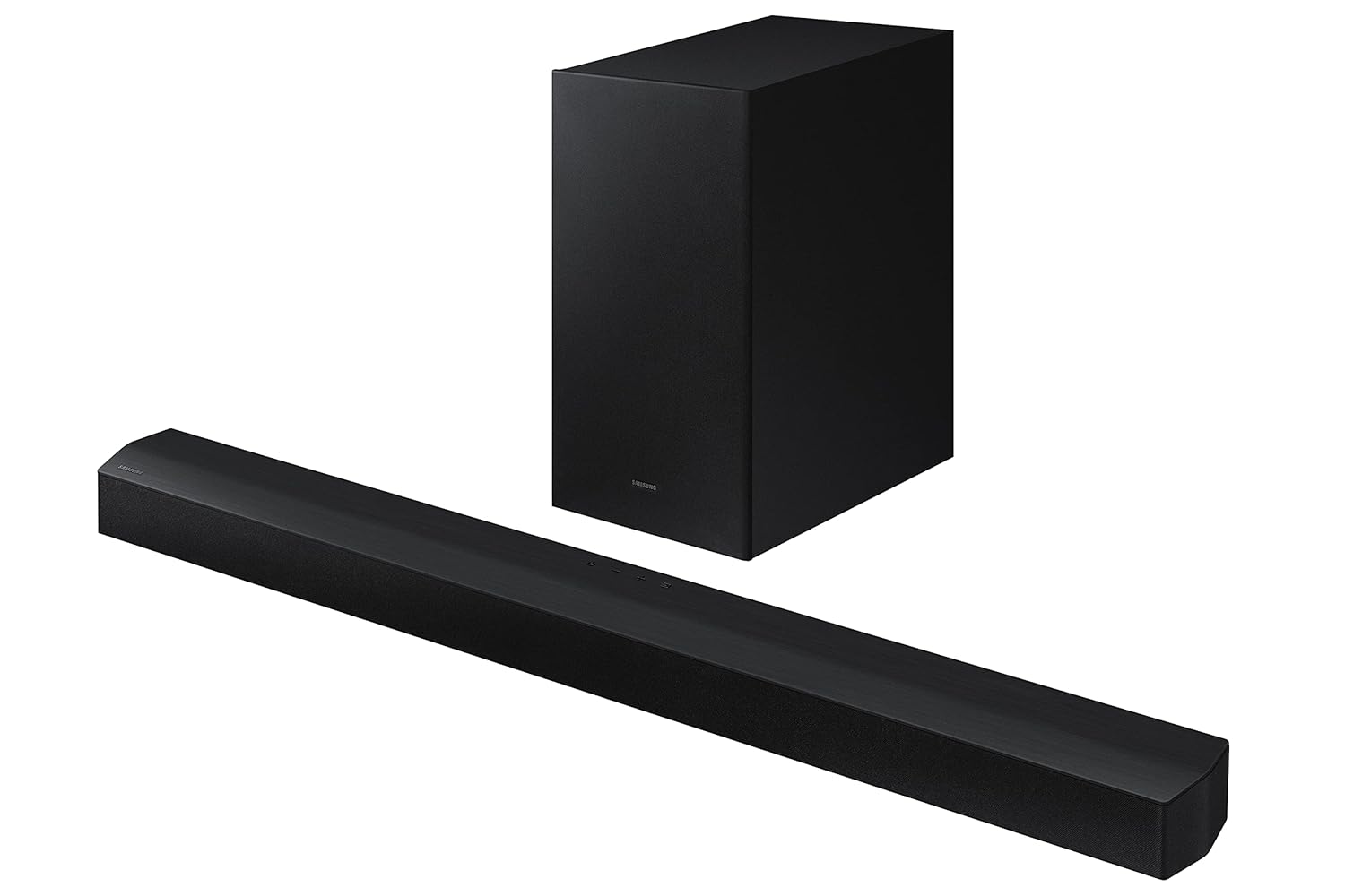 Samsung HW-B450F/XL 2.1 Channel Dolby Digital Soundbar (Powerful Bass, Black) – Mahajan Electronics Online.