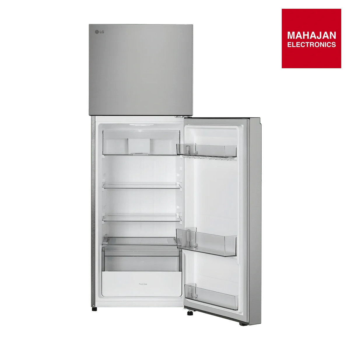 LG GLT2526XWPZ 251 Litres 2 Star Frost Free Double Door Convertible Refrigerator with Express Freeze (Shiny Steel) (2026 Model) โ Mahajan Electronics Online.