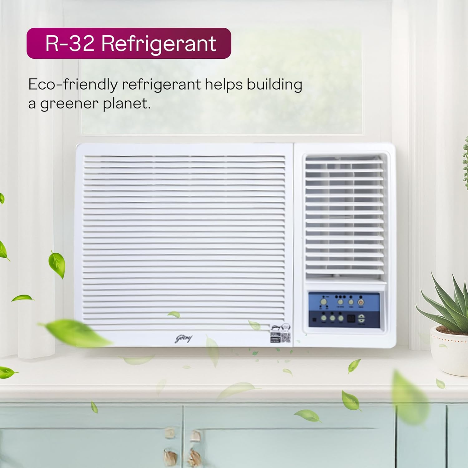 Godrej WIC 18UTC5 WWA 1.5 Ton 5 Star, Turbo Mode, Smart Diagnosis, Pure Air Filter, Anti-Freeze Thermostat, Anti Corrosive Blue Fin Coating, Inverter Window AC (Copper, AC 1.5T , White) mahajan electronics online