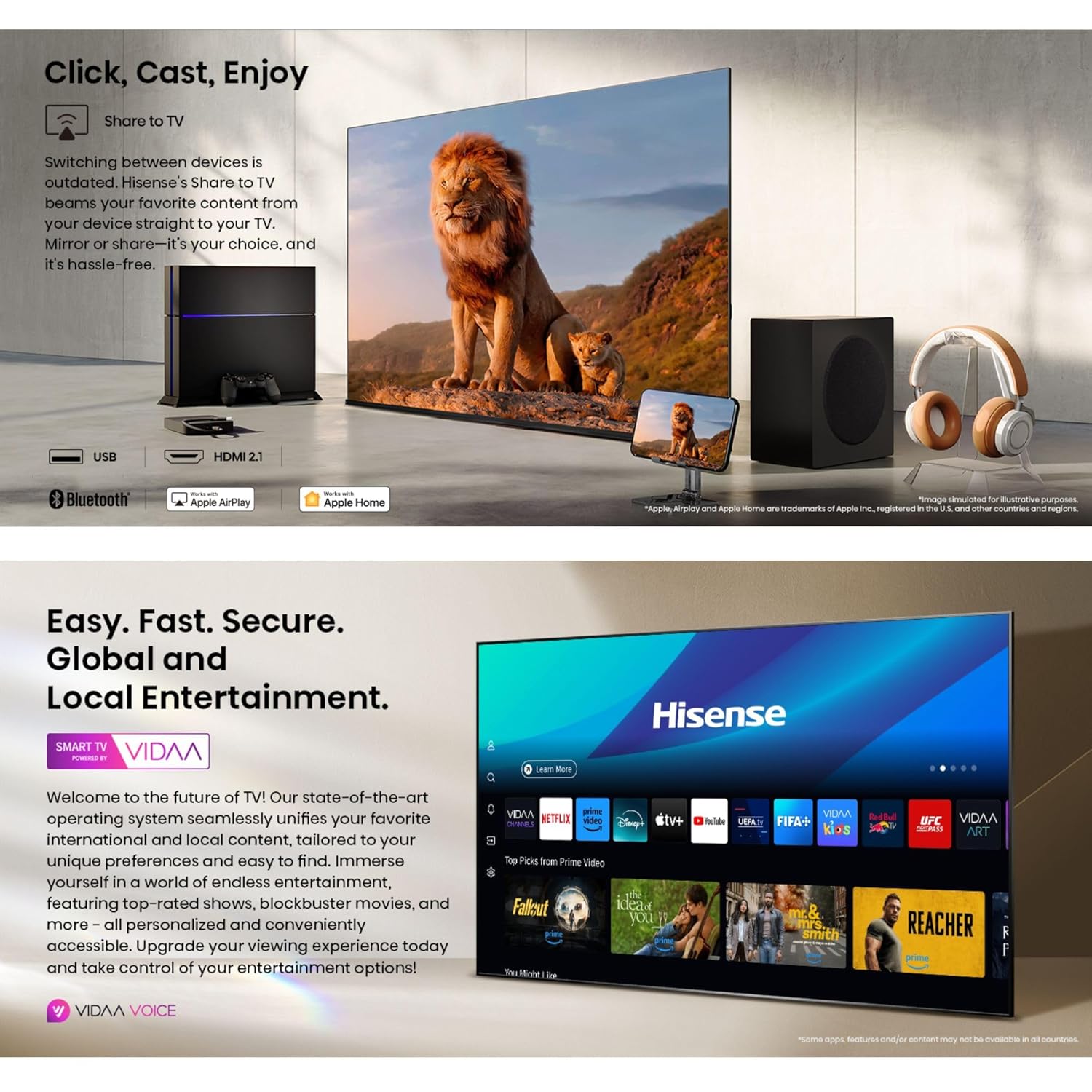 Hisense 43Q6S (2026) 108 cm (43 inches) 4K UHD QLED Smart TV with Dolby Vision & Atmos, AI Upscaling, Game Mode Plus & Alexa Built-in-Online Mahajan Electronics