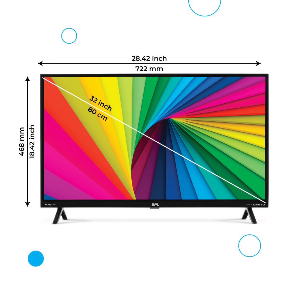 BPL 32HF2300 80 cm (32 inches), HD Ready Smart TV Plus with ADS Panel, JioHotstar, Black Mahajan Electronics Online