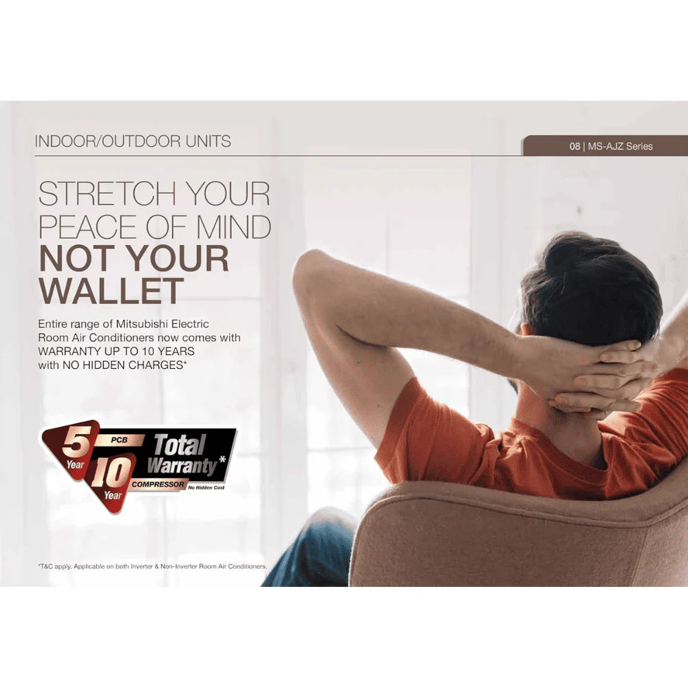 Mitsubishi MSY-JS13VF 1.0 ton 3 Star Non-Inverter Split Air Conditioner Mahajan Electronics Online