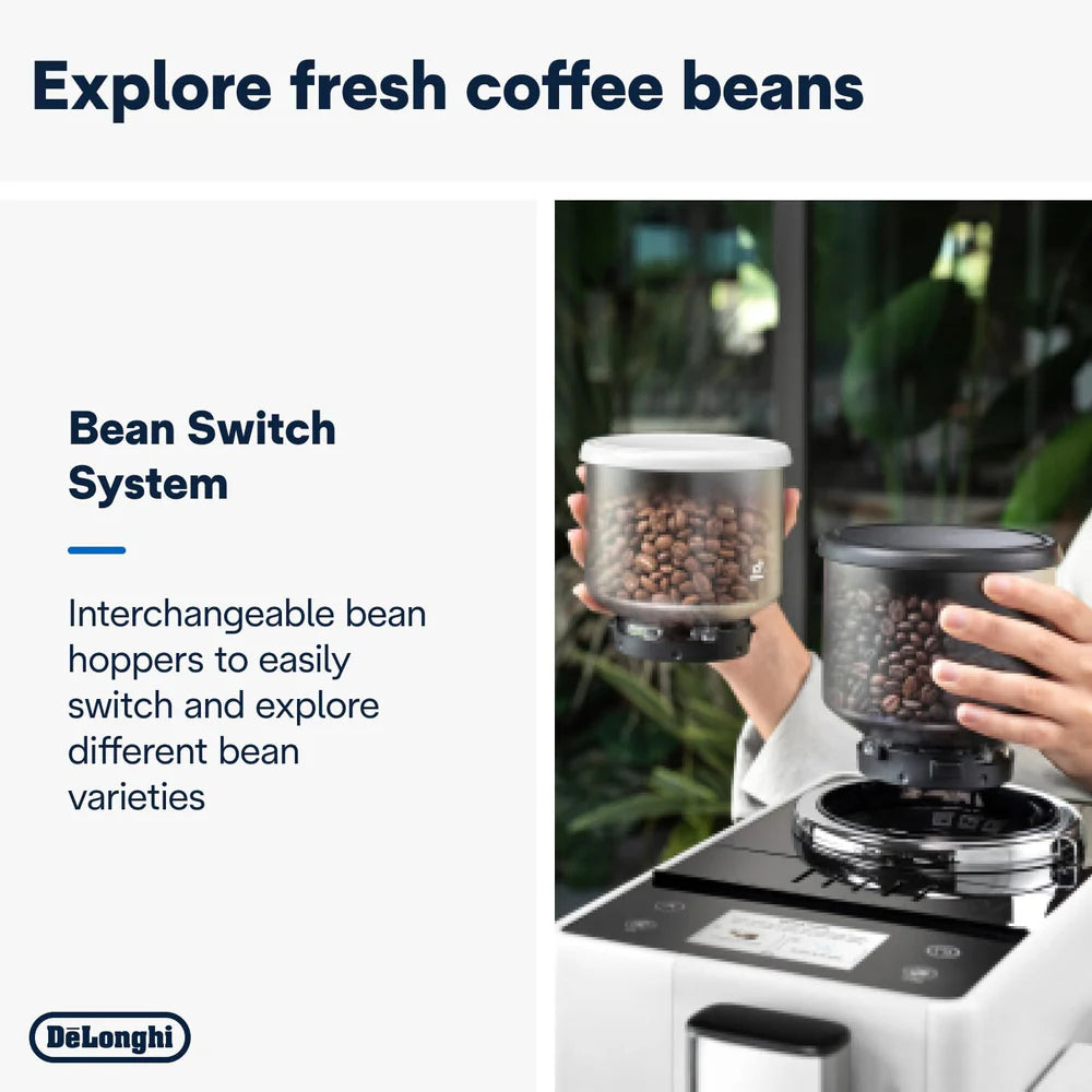 De’Longhi Rivelia EXAM440.55 | Fully Automatic Coffee Machine | Bean-to-Cup | LatteCrema Hot | 3.5” Touch – Mahajan Electronics Online.