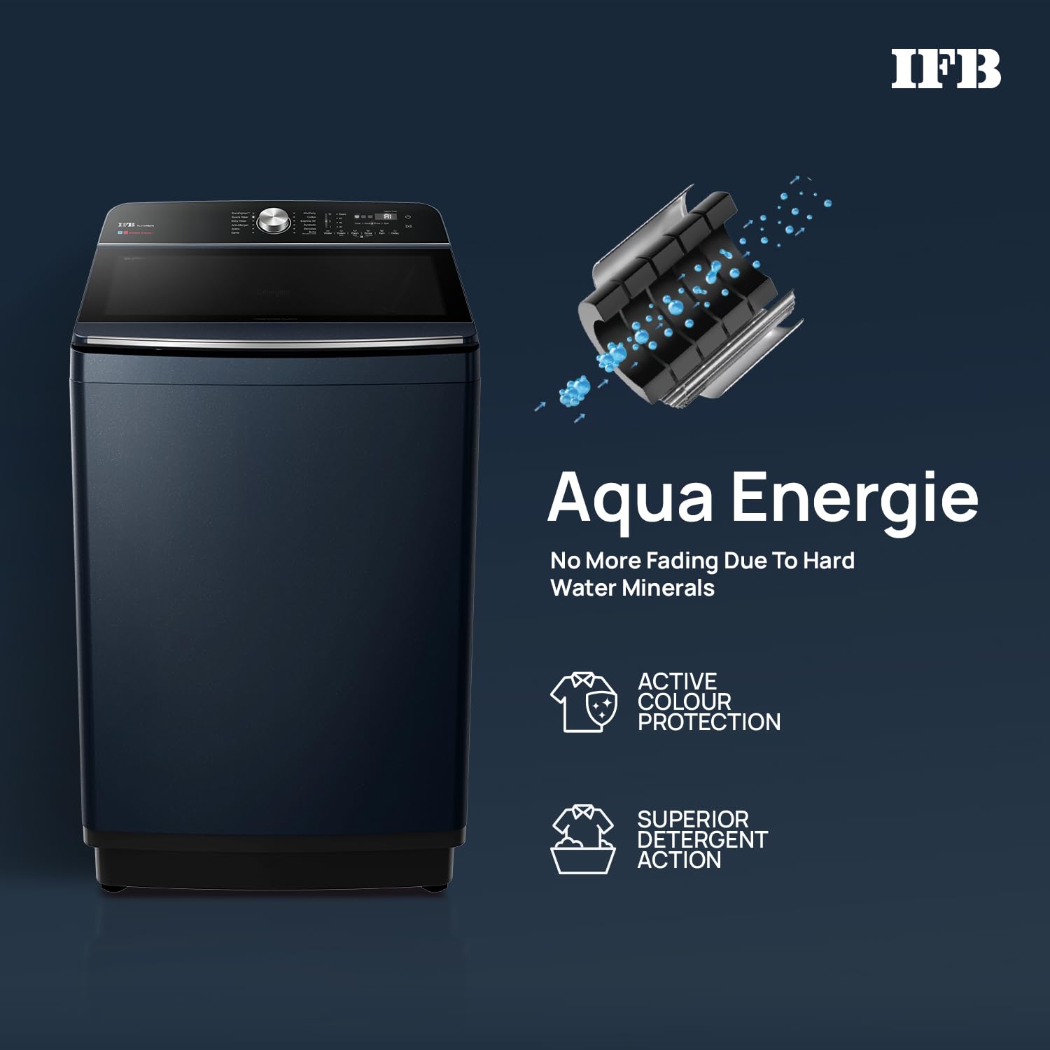 IFB TL111RB2SN 11 Kg 5 Star with DeepClean® Technology, AI Powered, Fully Automatic Top Load Washing Machine (2025 Model, PowerSteam®, Inbuilt Heater, 5D Wash, Aqua Energie, Royal Blue)