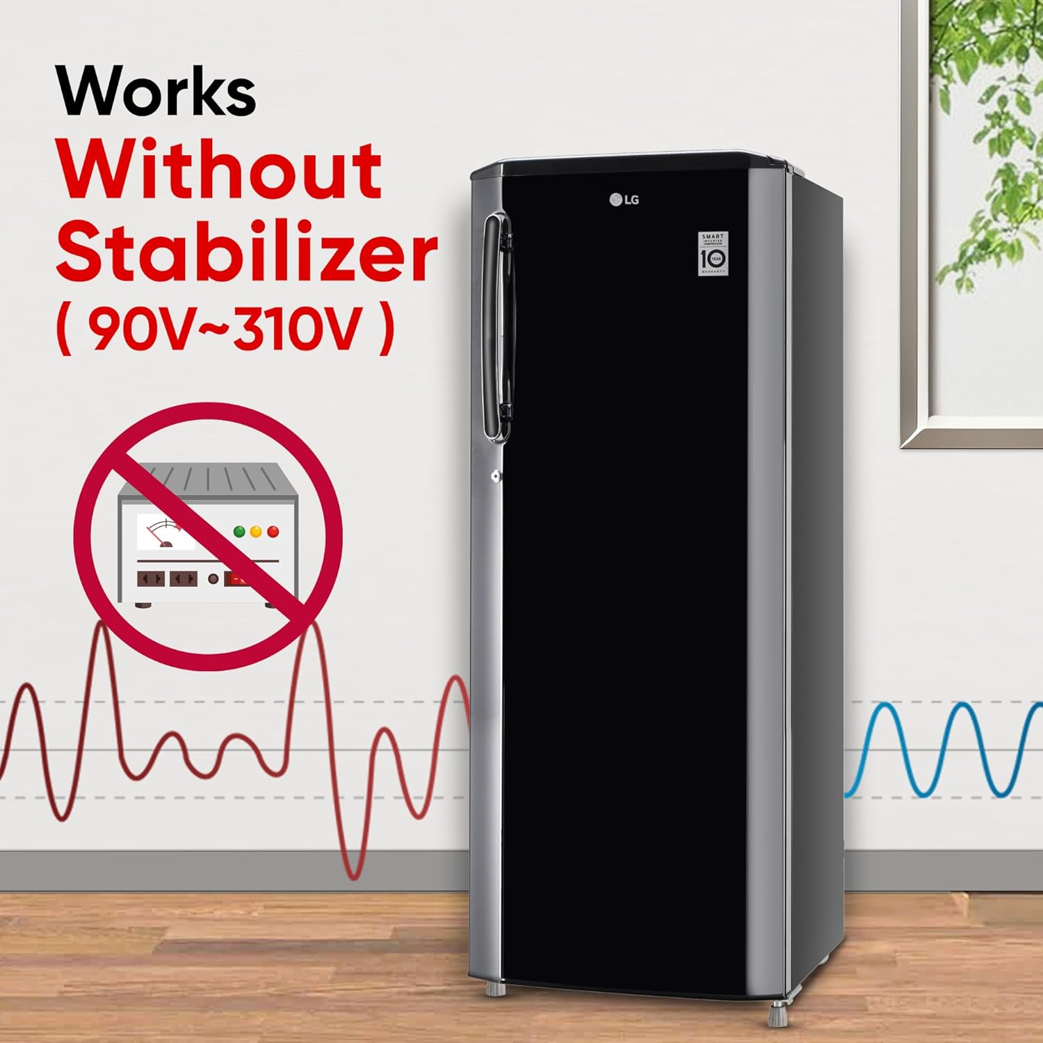 LG GLD2736YBES 261L 2 Star Direct Cool Single Door Refrigerator | Smart Inverter | Ebony Sheen | Mahajan Electronics Delhi NCR | Buy Online at Mahajan Electronics Delhi NCR