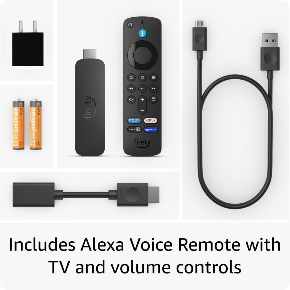 Amazon Fire TV Stick 4K | Alexa Voice Search, Cinematic 4K streaming with HDR10+, Wi-Fi 6, Dolby Vision/Atmos (newest model)