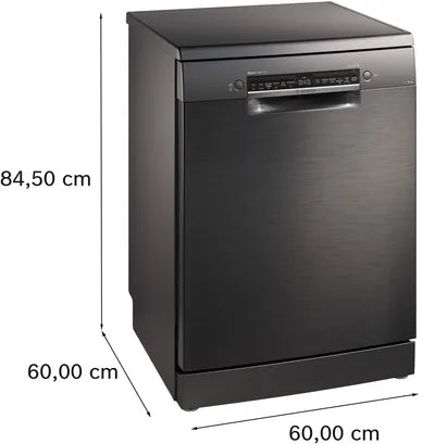 BOSCH SMS6HMC00I 15 Place Settings Dishwasher free-standing dishwasher 60 cm Brushed black steel anti-fingerprint Mahajan Electronics Online
