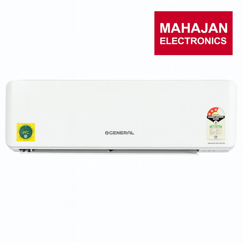 O General ASGG18CNAA 1.5 Ton 3 Star Inverter Split AC | Copper Condenser | R32 | Free Standard Installation | Quiet Operation | 2025 Model