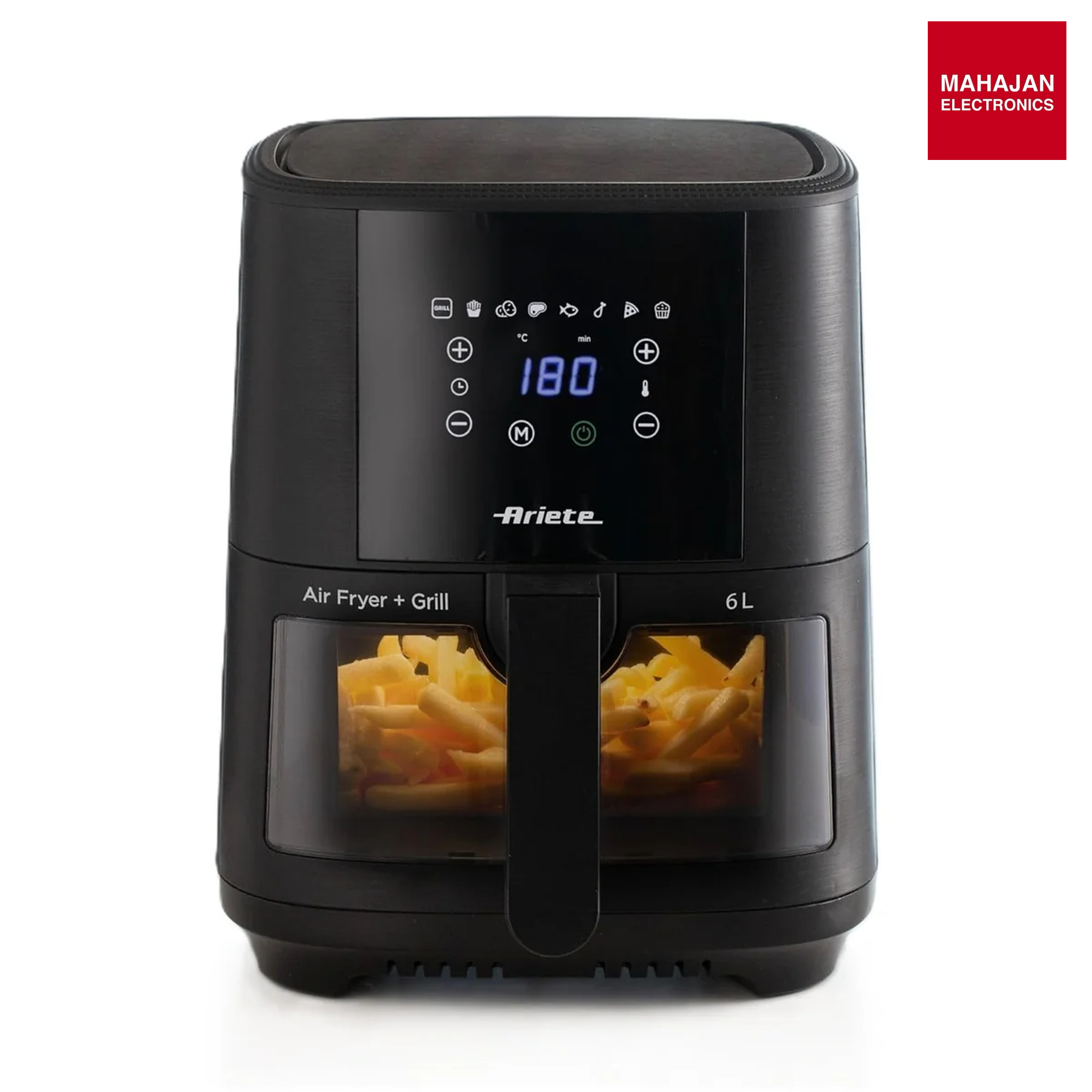 Ariete 4626 6L Air Fryer 1300W with Transparent Basket | Buy Online Delhi NCR Mahajan Electronics – Mahajan Electronics Online.