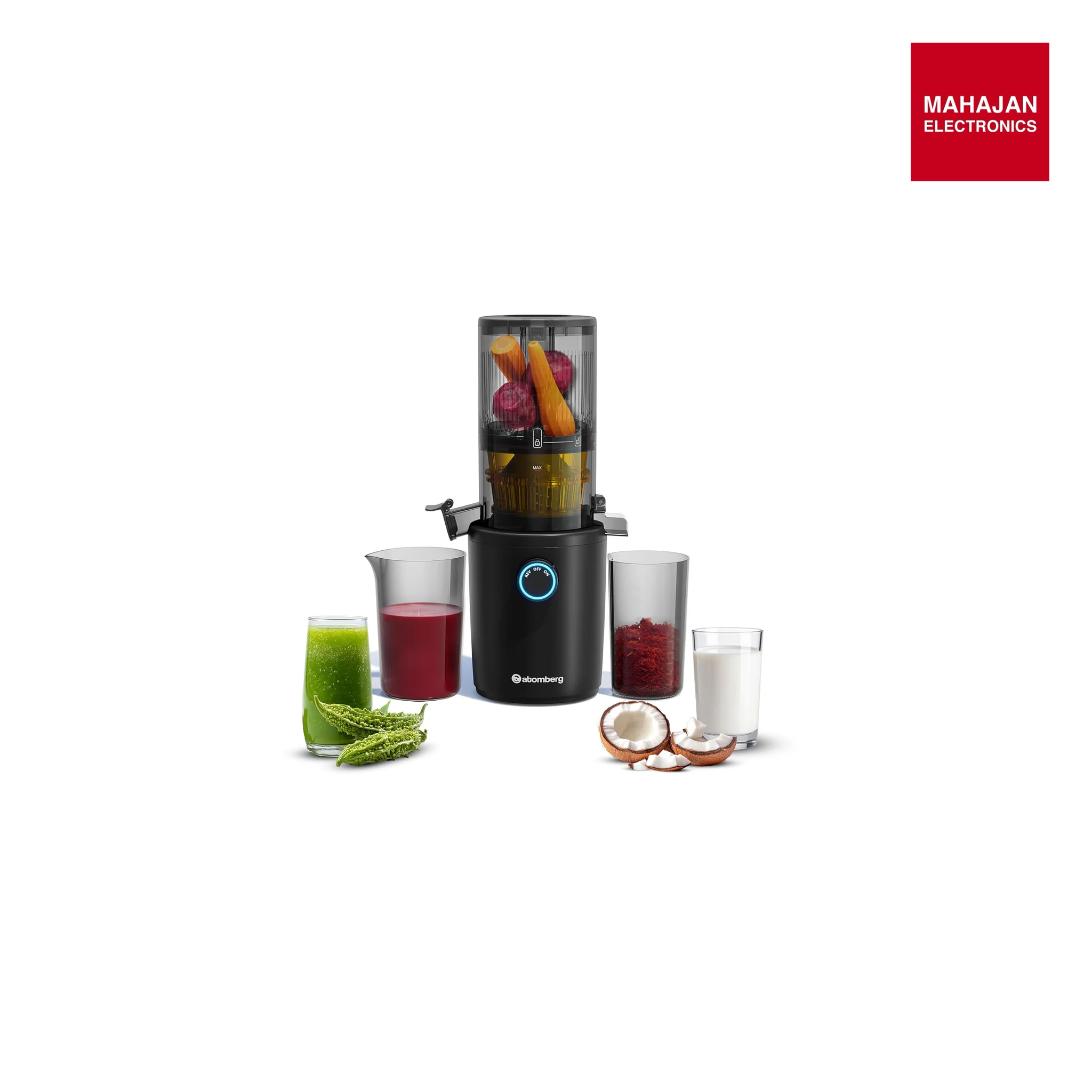 Atomberg Althea Cold Press Juicer | Easy Assembly & Cleaning | Intelligent Auto Reverse Mahajan Electronics – Mahajan Electronics Online.
