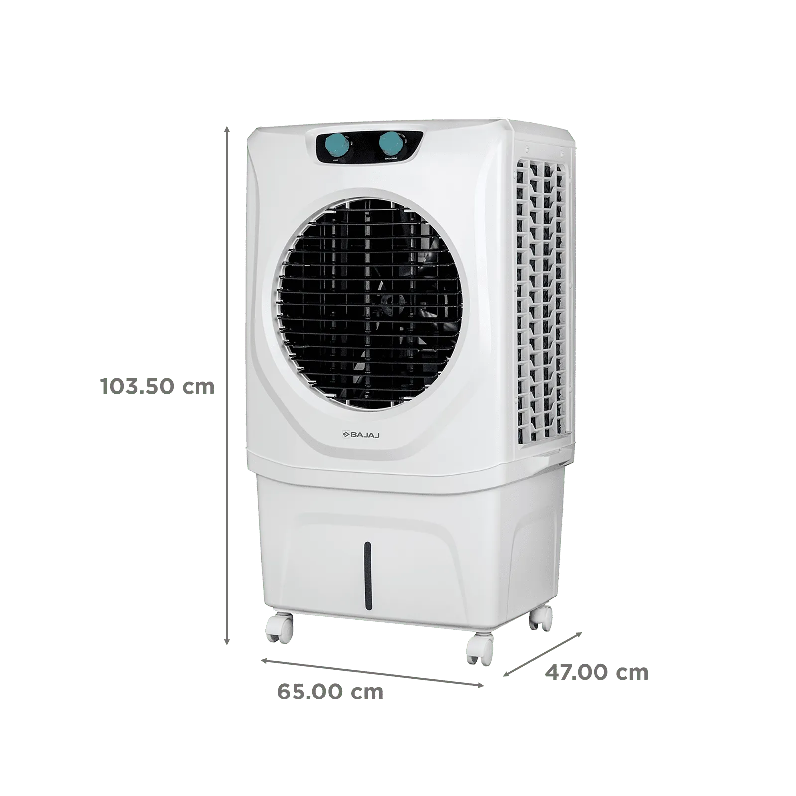 Bajaj BAJAJ SHEILD CHISEL 74L Desert Air Cooler | 78 Ft Air Throw | Hexacool Technology | Inverter Compatible | Honeycomb Pads | 600 Sq. Ft. Coverage-Online Mahajan Electronics