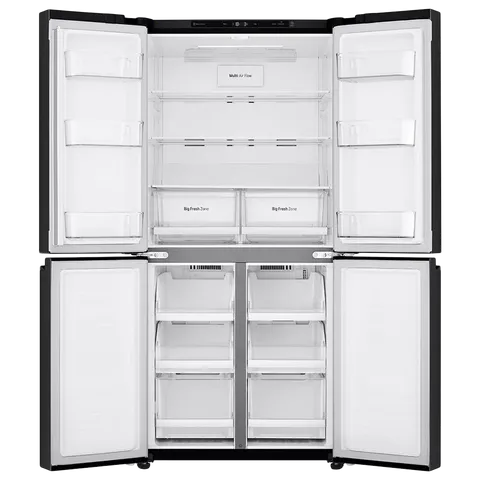 LG GC-B22FTQVB 530L, French Door Refrigerator with Smart Inverter Compressor, Multi Air Flow, Linear Cooling, Smart Diagnosis™ with Matte Black Finish - Mahajan Electronics Online