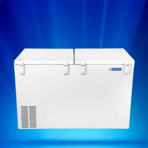 Blue Star HT2-M525 484L 2 Star convertible double-door deep freezer, white – Mahajan Electronics Online.