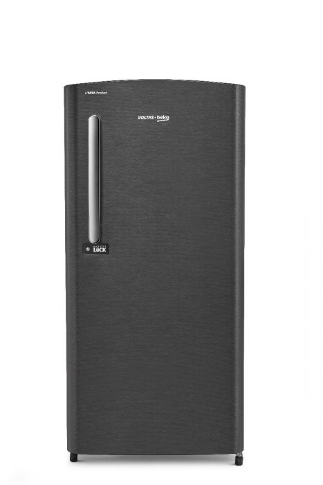 Voltas Beko 210 L 3 Star Single Door Refrigerator (Dark Grey, RDC245C/W0XGE0M000UGD) | Direct Cool | Fresh Box Technology | Energy Efficient