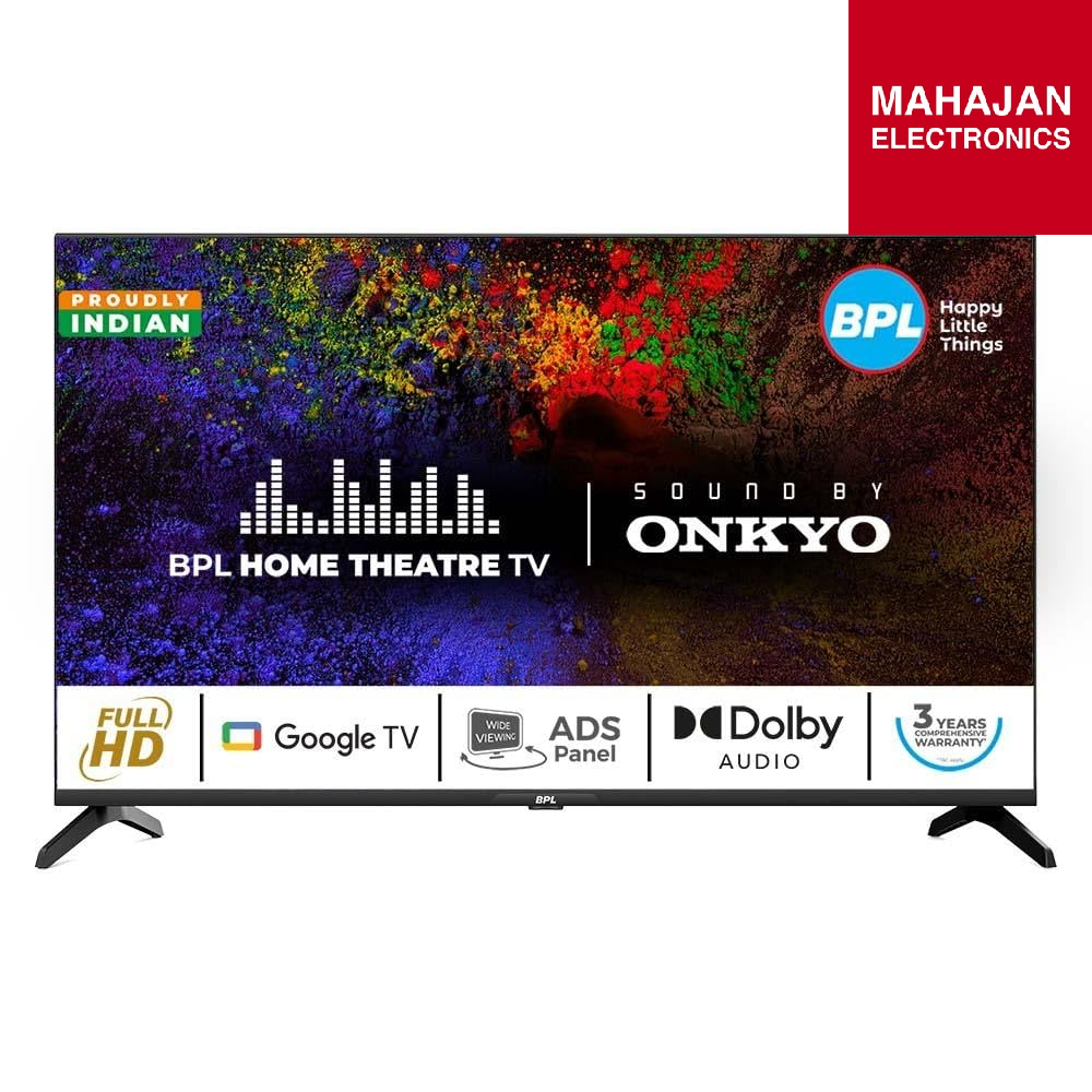 BPL 43F-E5340 43 Inch Full HD Google Smart LED TV | Dolby Audio | Onkyo Sound | Bezel-less Display | ADS Panel | 3-Year Complete Warranty – Made in India