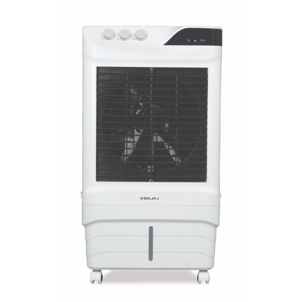 Bajaj Shield Series Elevate 90 Desert Air Cooler (480150) – 90 Litres,  White, DuraTuff Motor, Ice Chamber, 5600 CMH Airflow