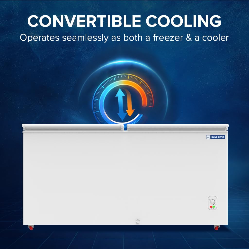 Blue Star HT3-M525 525 L Double Door Deep Freezer White – Mahajan Electronics Online.