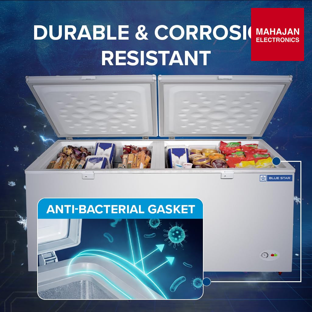 Blue Star HT4-N575 575 L Double Door Deep Freezer White – Mahajan Electronics Online.