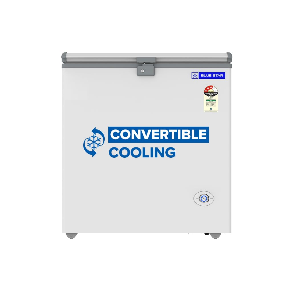 Blue Star HT3-N180, 180 Liter Hard Top Single Door Deep Freezer (161 Liter, White, 3-star