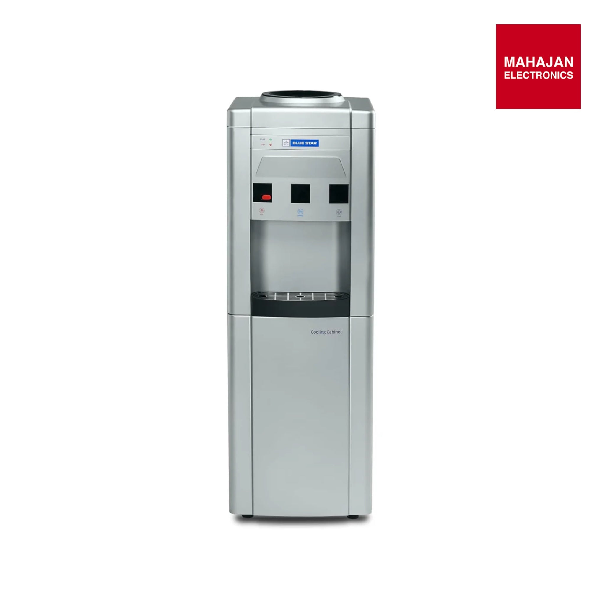 Blue Star BWD3FMRGA-G Water Dispenser with Refrigerator | Hot, Cold & Normal Water | 15L Cooling Cabinet | Floor Standing Water Cooler | GreOnline Mahajan Electronics