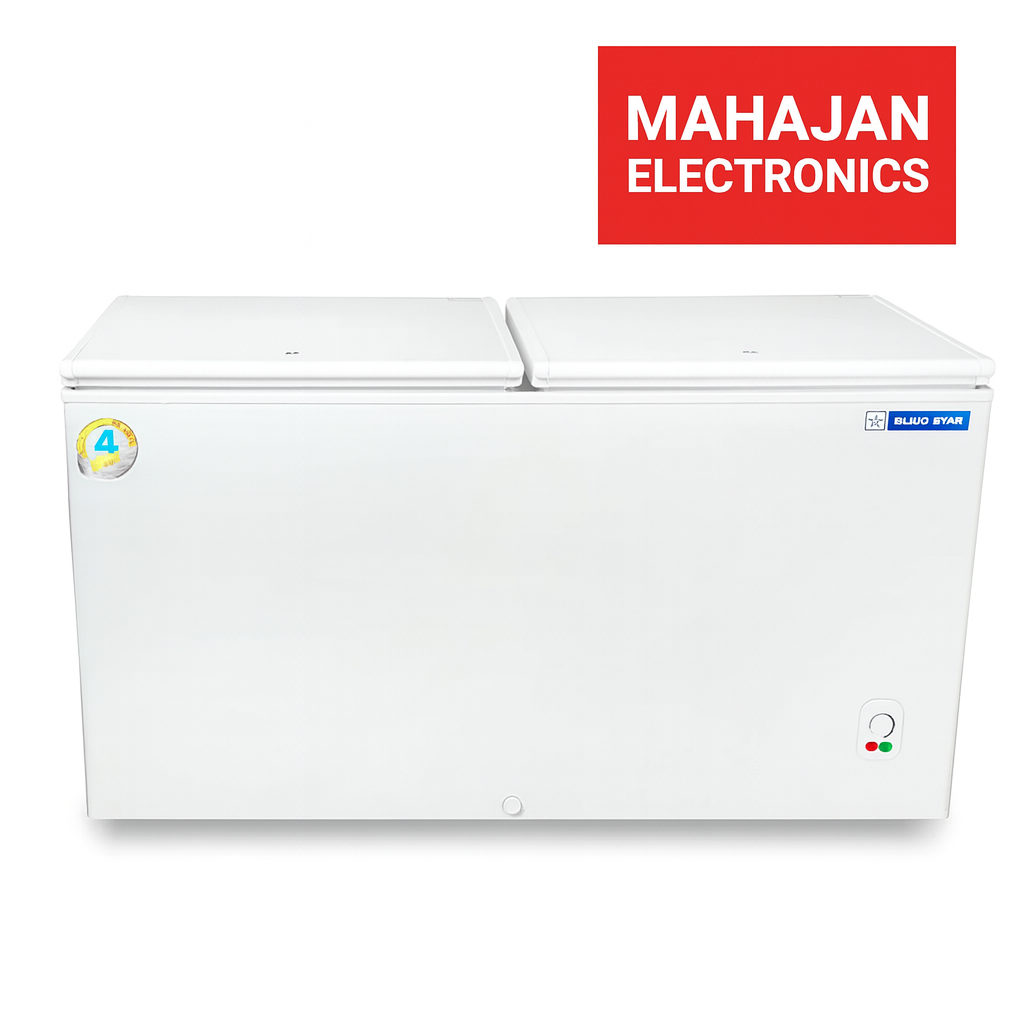 Blue Star CF3-400MEW 401L 3 Star Double Door Deep Freezer | Stabilizer-Free | Corrosion-Resistant | White