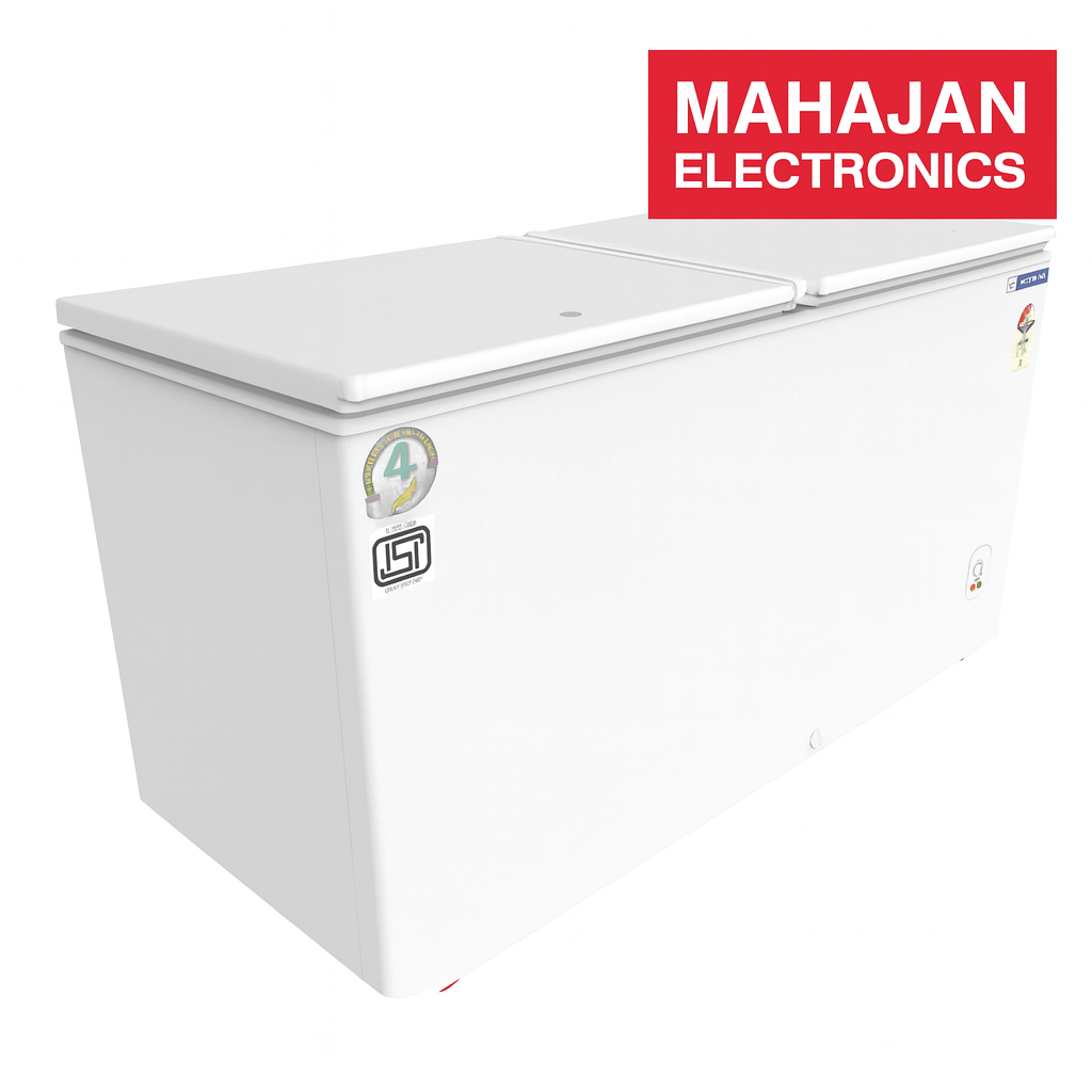 Blue Star CF3-300MEW 301L Double Door Deep Freezer | 3 Star Energy Rating | Heavy-Duty Commercial Chest Freezer with Lock & Wheels