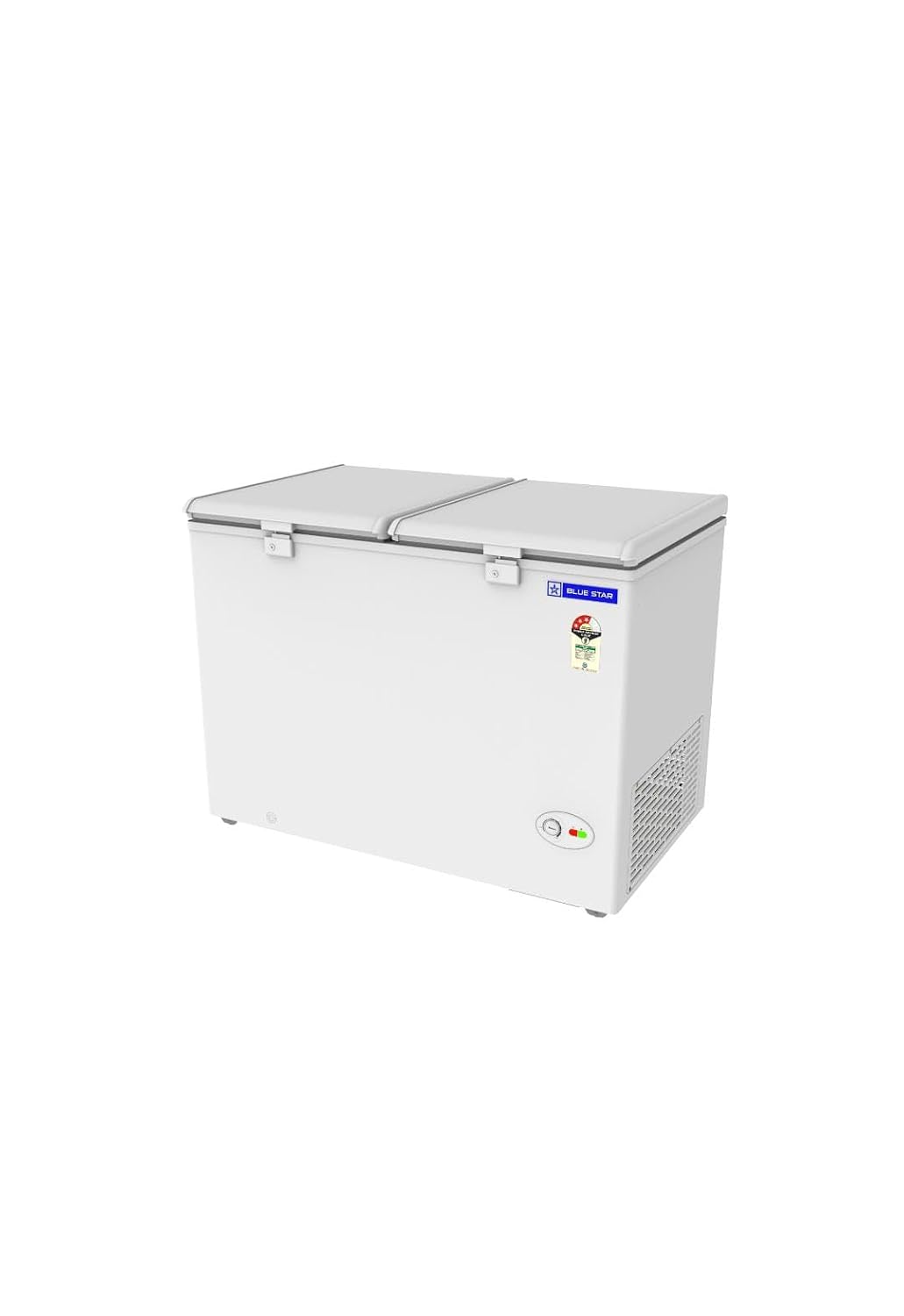 Blue Star HT3-C350 350 Litre Hard Top Deep Freezer | 3 Star Energy Rating | QuadraCool Technology | Fast & Uniform Cooling | Corrosion Resistant Body | White-Online Mahajan Electronics