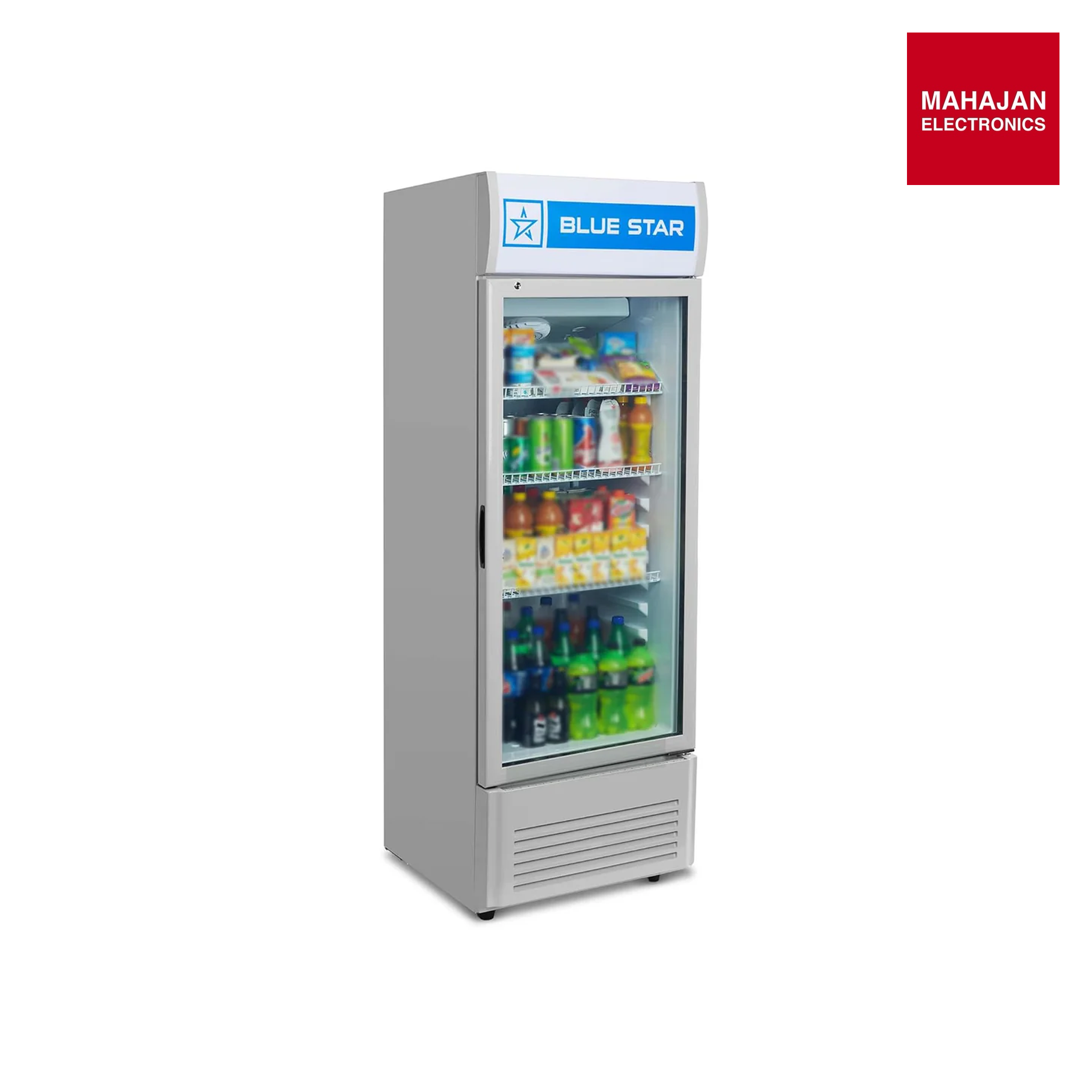 Blue Star VC325D Frost Free Vertical Glass Single Door Visi Cooler (300L, white) – Mahajan Electronics Online.