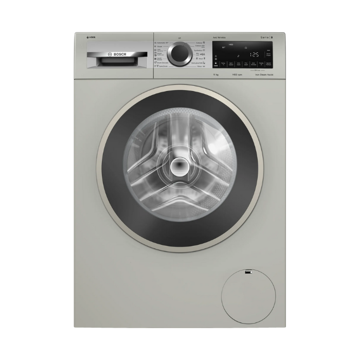 Bosch WGA264AXIN Series 8 11 kg Front Load Washing Machine – Silver Inox | i-DOS Smart Dosing | AntiStain | SpeedPerfect | Anti-Wrinkle Care