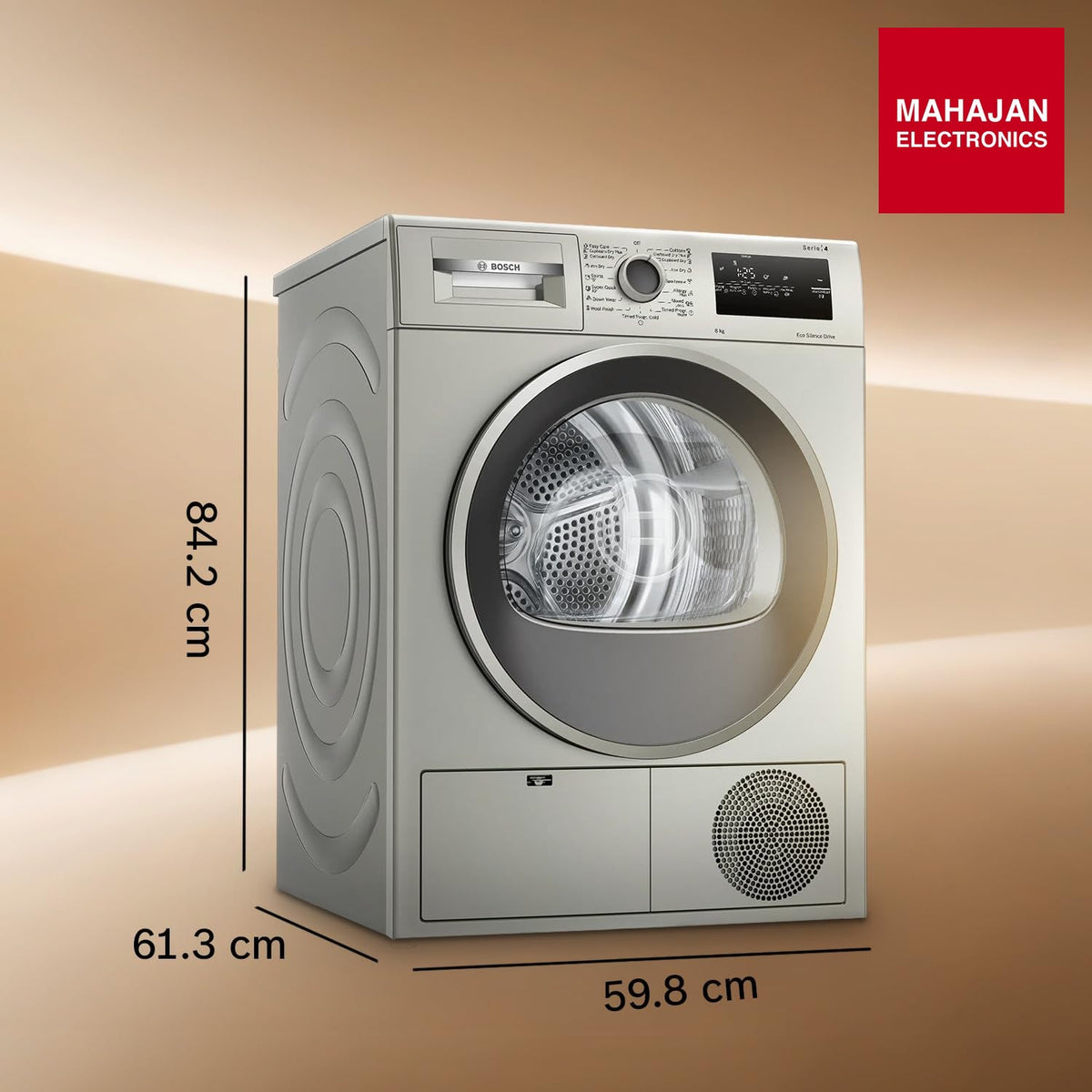 Bosch WTN86202IN 8 Kg Condenser Tumble Dryer Silver Inox – Mahajan Electronics Online.