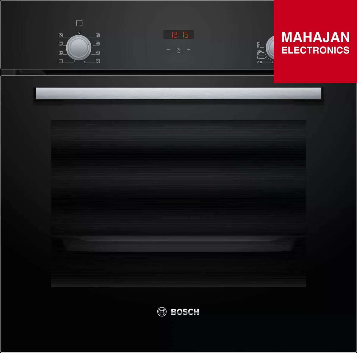 Bosch HBF532BA0I 66L Series 2 Built-in Oven (Black) | 3D Hotair | EcoClean Direct | Child Lock | Energy Rating A | Mahajan Electronics Delhi NCR