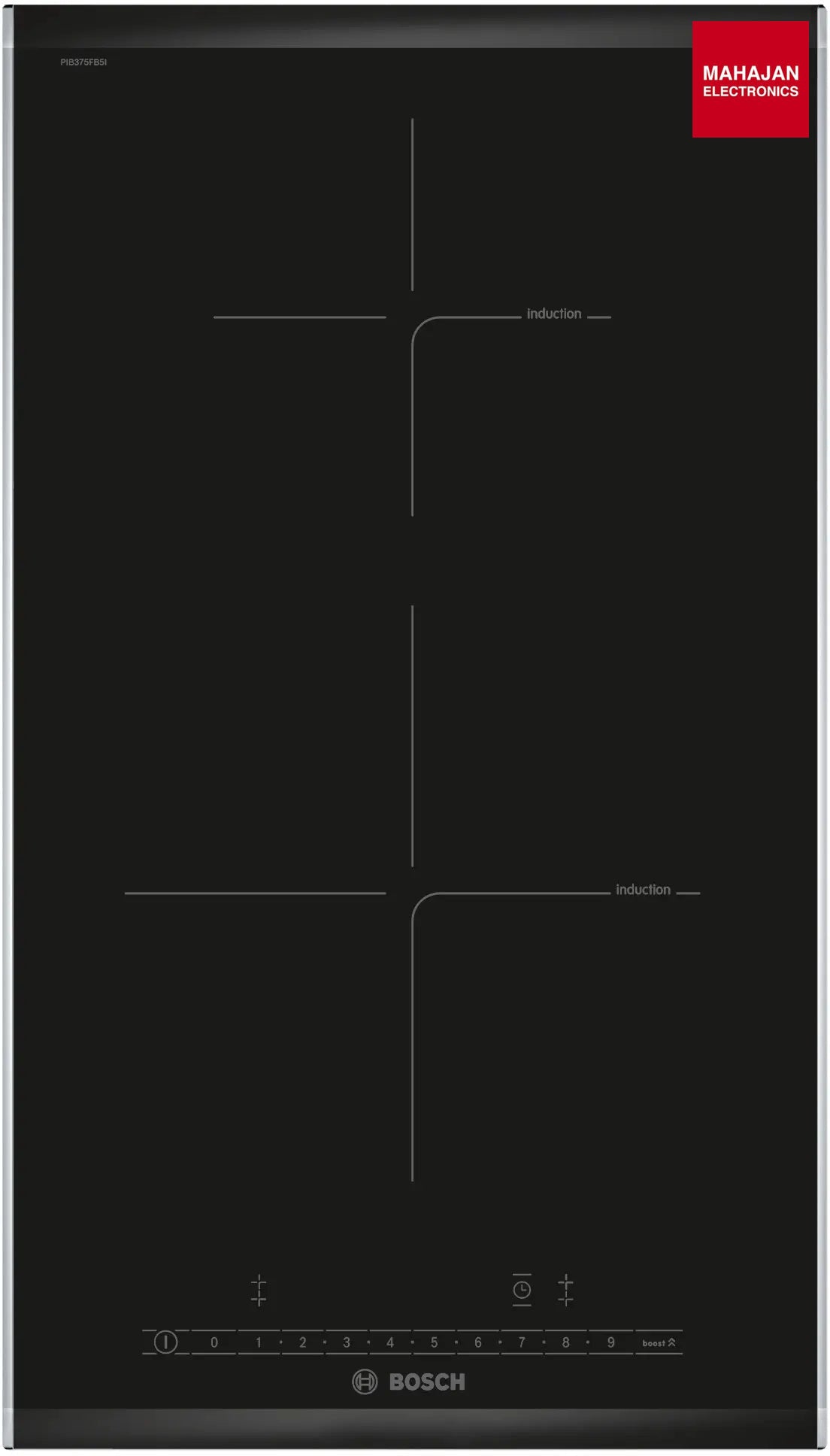 Bosch PIB375FB5I Series 6 Domino Induction Hob 30cm With Frame-Online Mahajan Electronics