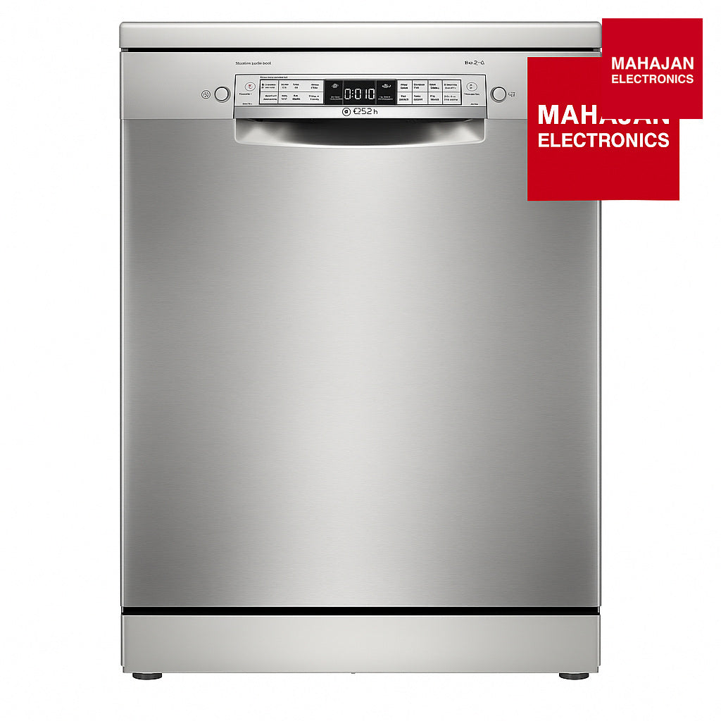 Bosch SMS6IKI01I Series 6 14 Place Setting Dishwasher (Wi-Fi Enabled, EcoSilence Drive, HygienePlus, ExtraDry, Brushed Steel, Freestanding) Bosch – Mahajan Electronics Online.