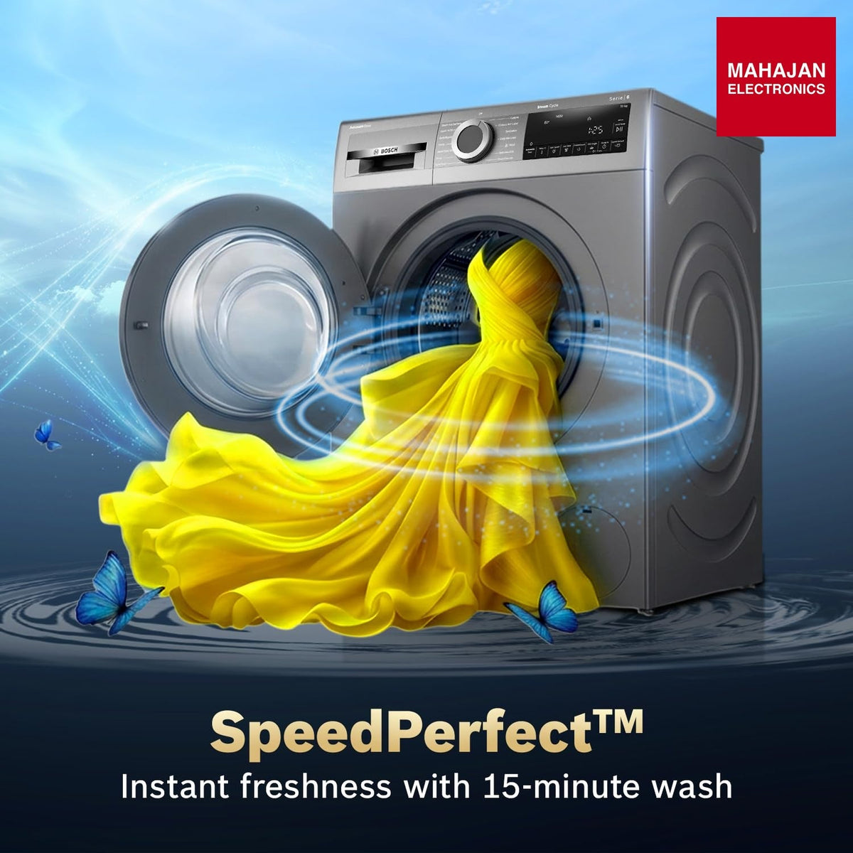 Bosch WGA254IRIN 10 kg 5 Star Front Load Fully Automatic Washing Machine, AI ActiveWater, Automated Dosing of – Mahajan Electronics Online.