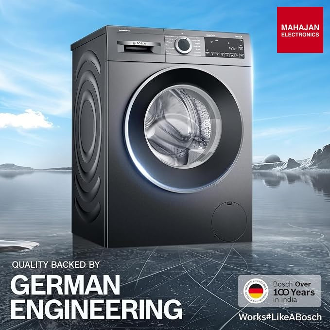 Bosch WGA254IRIN 10 kg 5 Star Front Load Fully Automatic Washing Machine, AI ActiveWater, Automated Dosing of – Mahajan Electronics Online.