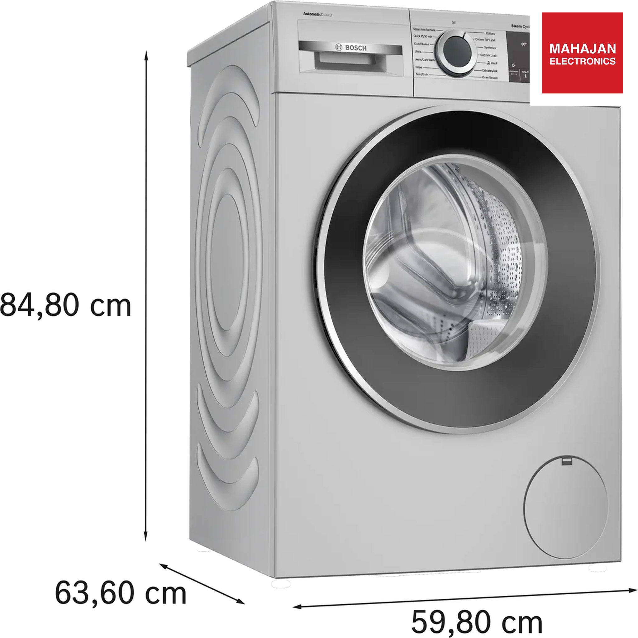 Bosch WGA254ISIN washing machine, front loader 10 kg 1400 rpm Fully Automatic mahajan electronics online