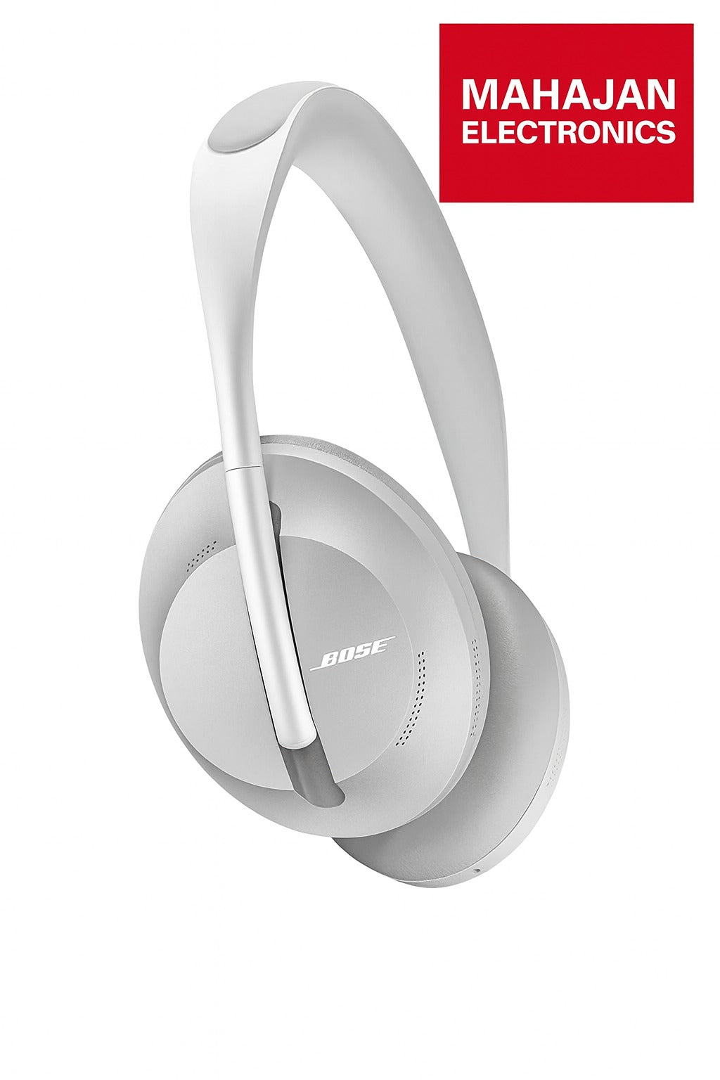 Bose headphones with Mahajan Electronics logo on a white background