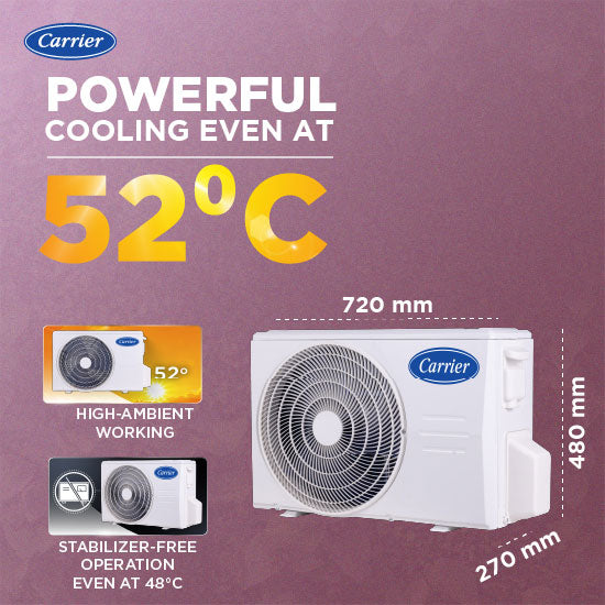 Carrier 24K XCEL EDGE GXI CAI24CE3R36F1 3 Star Split Inverter AC 1.5 ton mahajan electronics online