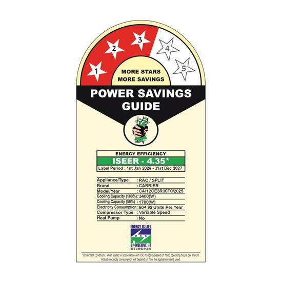 Carrier 24K XCEL EDGE GXI CAI24CE3R36F1 3 Star Split Inverter AC 1.5 ton mahajan electronics online