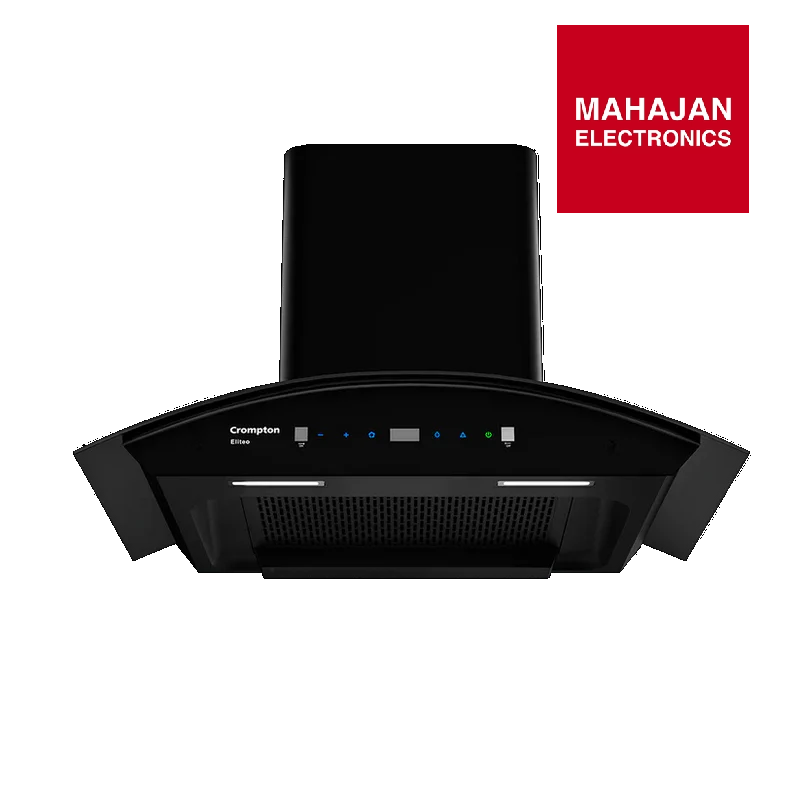 Crompton Chimney (CHD-ELC60FLE-IND) | 1900m³/hr Suction Filterless Wall |60 cm Auto-Clean Chimney With Gesture Control| Mahajan Electronics Delhi NCR Mahajan Electronics Online