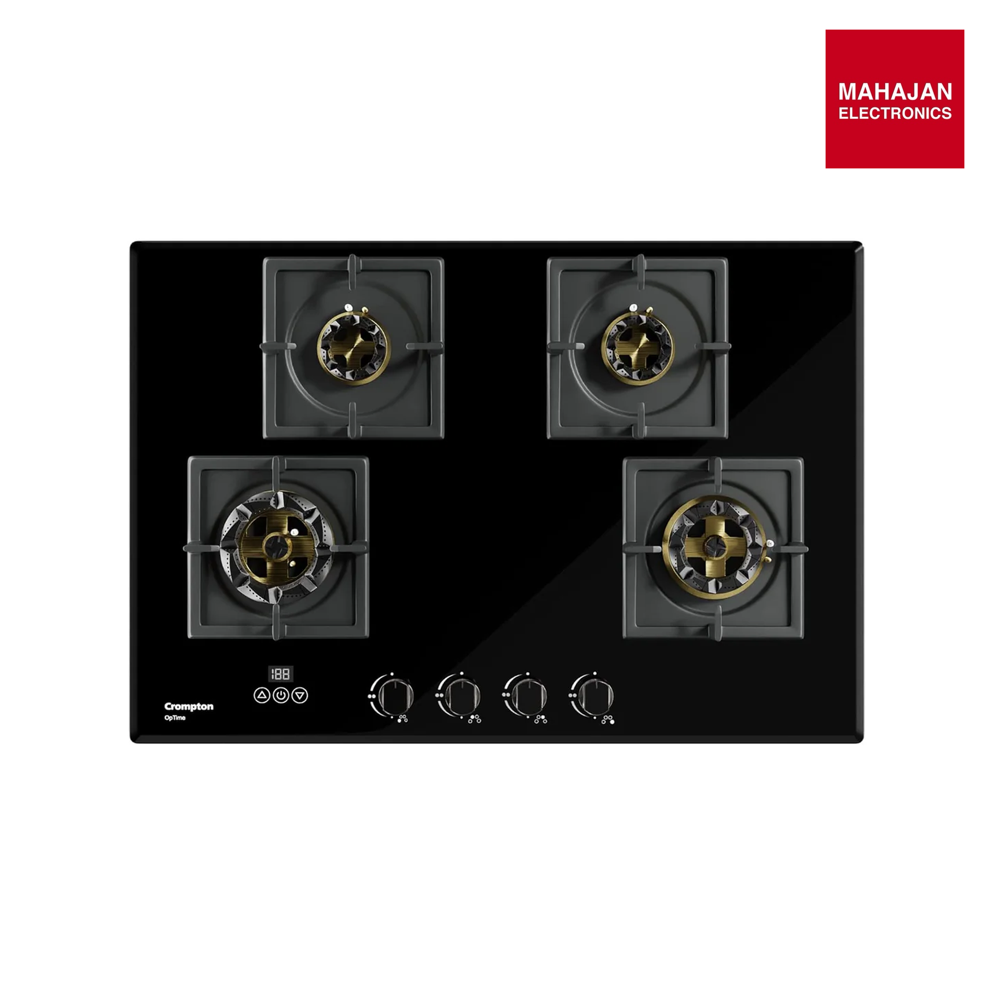 Crompton HOB-OPFB784TI-MBL 78 cm 4 Burner Hob Optime Series - Mahajan Electronics Online