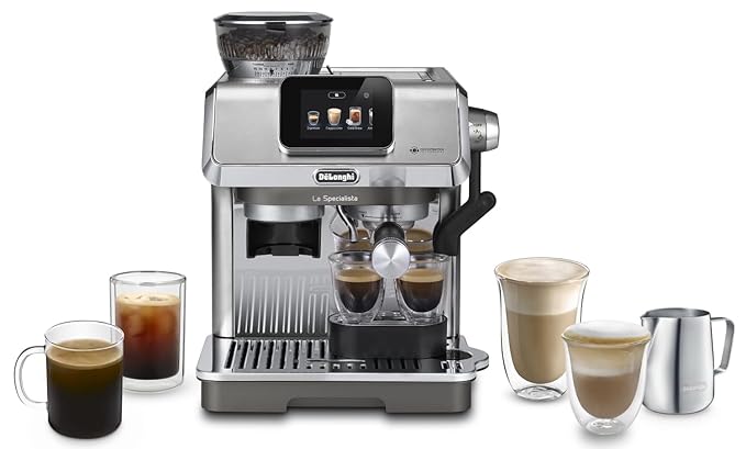 DeLonghi Cold Brew Coffee Machine, La Specialista Touch EC9455.M, Barista Style Espresso Coffee Machine with Built-in Grinder, 9 Recipes, Intuitive Touch Control, Automatic or Manual Milk Frother. Mahajan Electronics Online