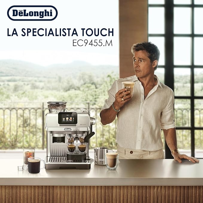 DeLonghi Cold Brew Coffee Machine, La Specialista Touch EC9455.M, Barista Style Espresso Coffee Machine with Built-in Grinder, 9 Recipes, Intuitive Touch Control, Automatic or Manual Milk Frother. Mahajan Electronics Online