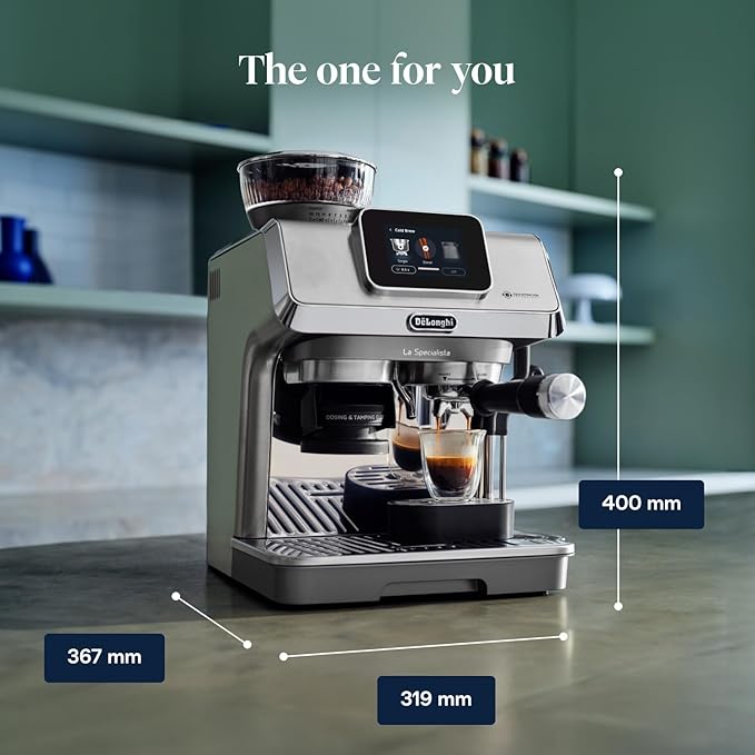 DeLonghi Cold Brew Coffee Machine, La Specialista Touch EC9455.M, Barista Style Espresso Coffee Machine with Built-in Grinder, 9 Recipes, Intuitive Touch Control, Automatic or Manual Milk Frother. Mahajan Electronics Online