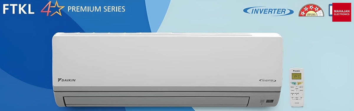Daikin FTKL71UV16M, 2.2 Ton 4 Star Inverter Split AC (Dew Clean Technology, Triple Display, Dry Mode – Mahajan Electronics Online.