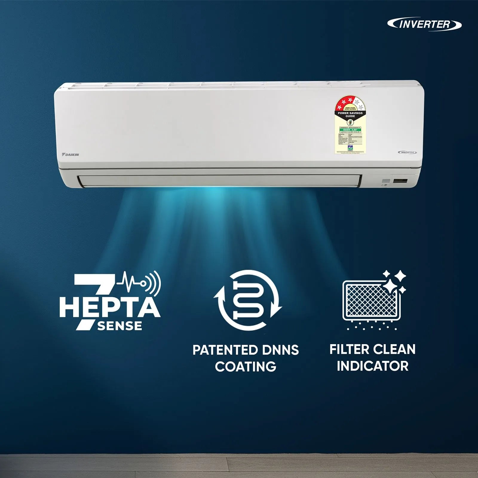 Daikin FTKL90XV16LAA 2.6 Ton 4 (2026) Star Inverter Split AC with PM 2.5 Filter, 16m Air Throw, Swing Compressor & Ambient Cooling up to 52°C-Online Mahajan Electronics