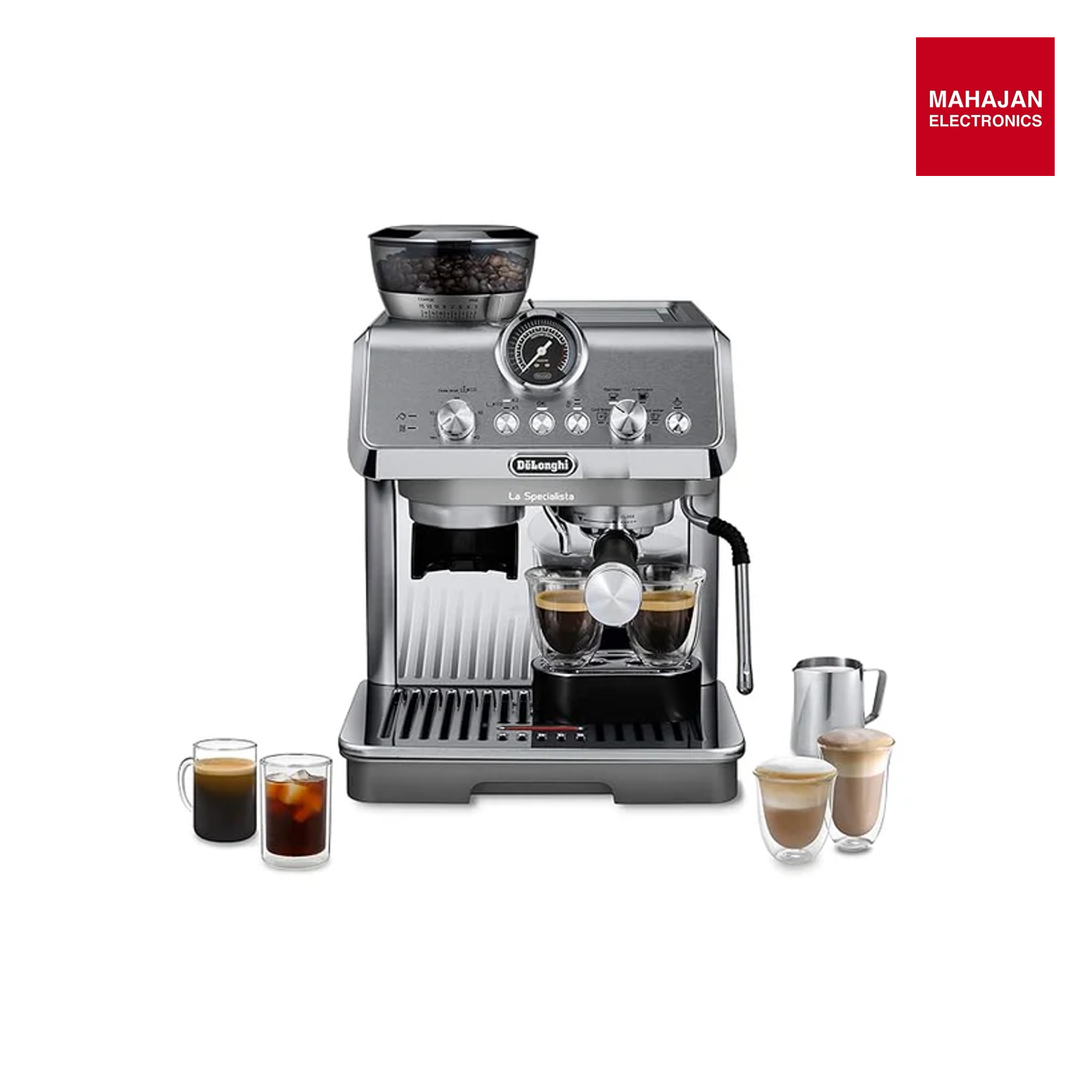 DeLonghi La Specialista Arte EC9255.M Professional Coffee Machine with Cold Brew, Original Italian Brand, Built In Grinder, Range of Hot & Cold Recipes, Professional Barista Kit Included,Online Mahajan Electronics