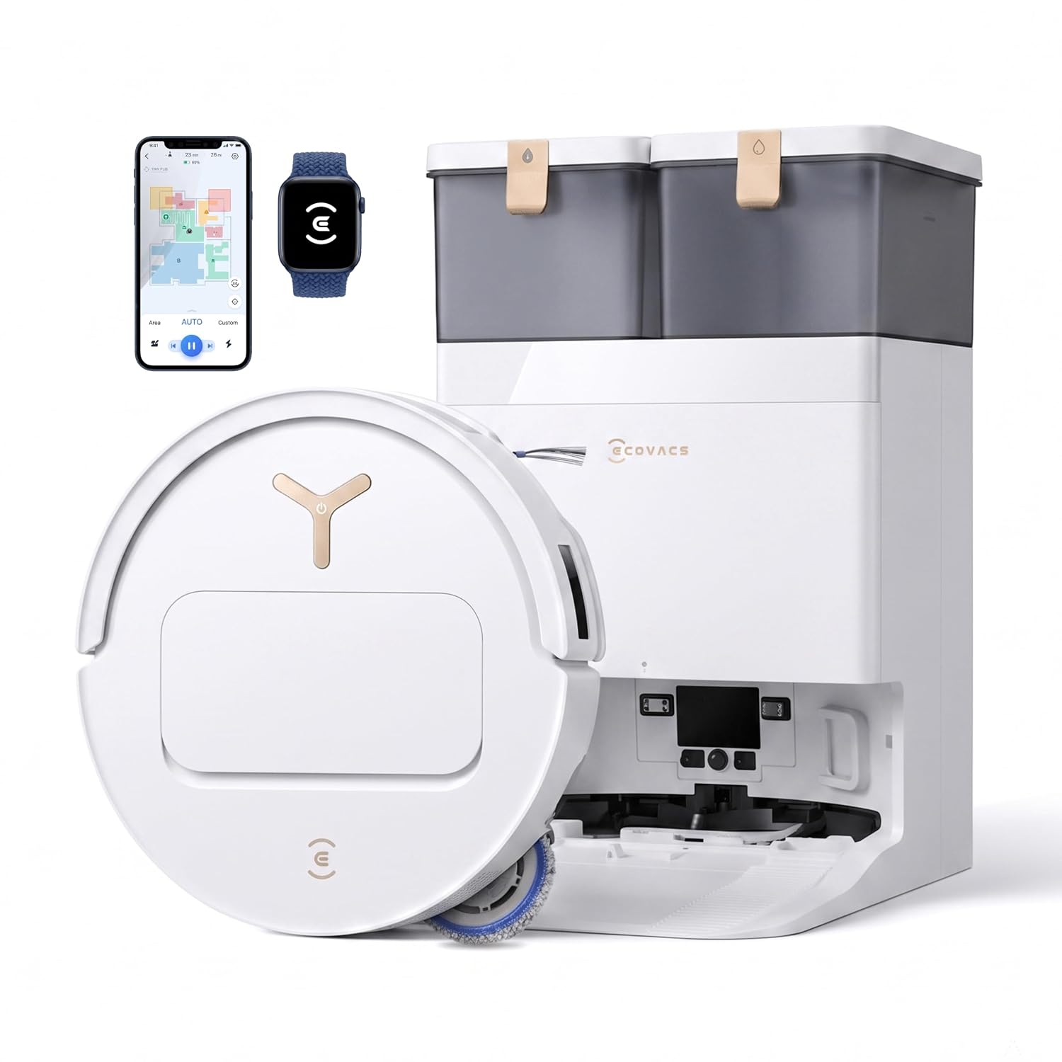 ECOVACS Deebot T50S Pro Omni 2-in-1 Robot Vacuum Cleaner & Mop, 2026 New Launch, 25000 Pa Suction, 8.1 cm Slimmest DEEBOT, Extendable Mop, Self-Empty & Self-Wash Omni Station, Hot Air Drying-Online Mahajan Electronics